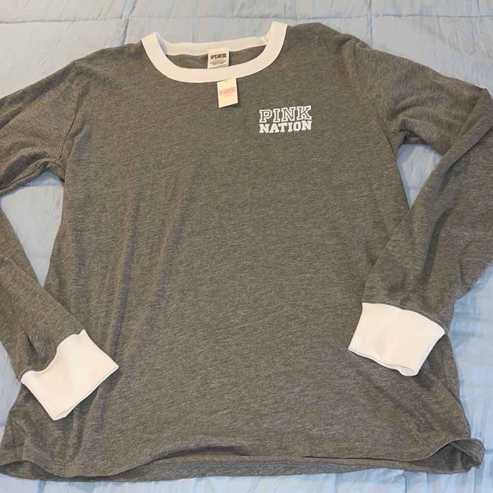 NWT PINK VS size large long sleeve shirt